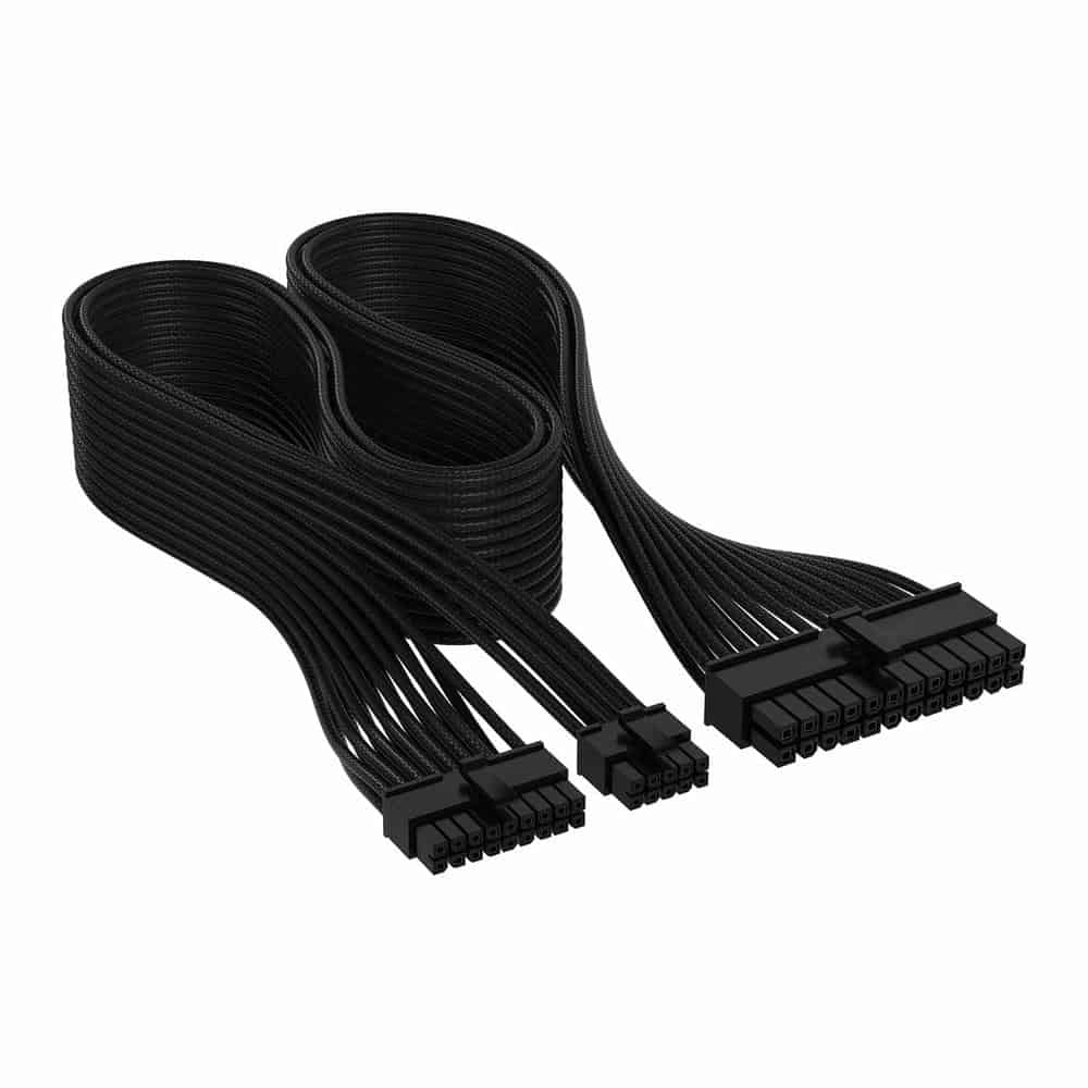 (image for) Corsair Premium Black Individually Sleeved 24-Pin Type-5 ATX PSU Cable